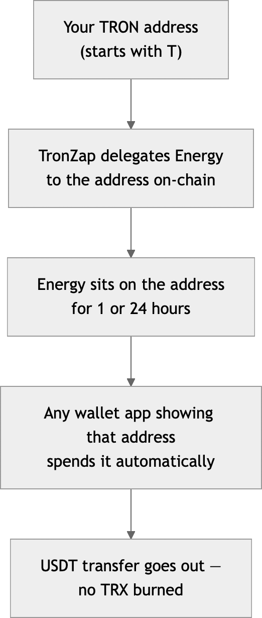 Wallet TRON Energy Rental Flow